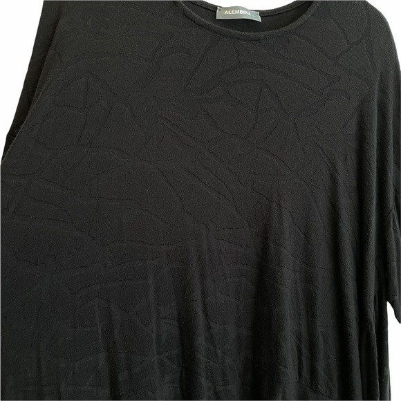 Alembika Super Soft Black Patterned Sweater Top L - Picture 3 of 10